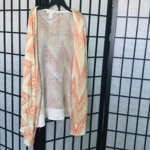 Orange Lightweight Cardigan Sweater